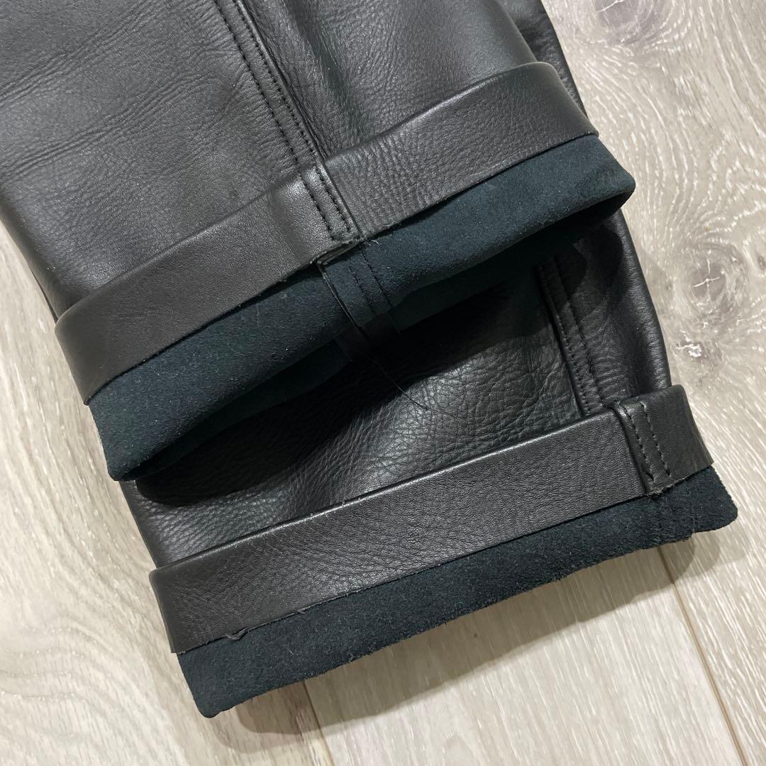 FIRST Genuine Leather 本革 レザーパンツ W34