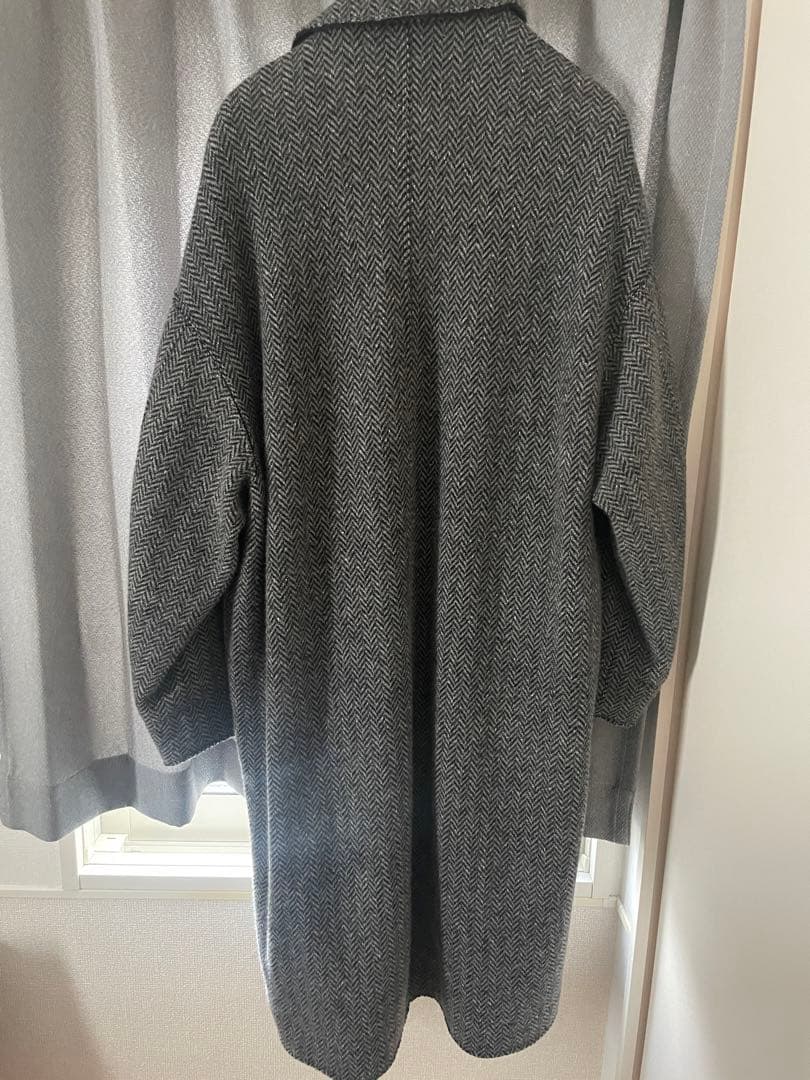 ジャケット・アウター YOKE19awDOUBLE JQUARDKNITBAL COLLAR COAT