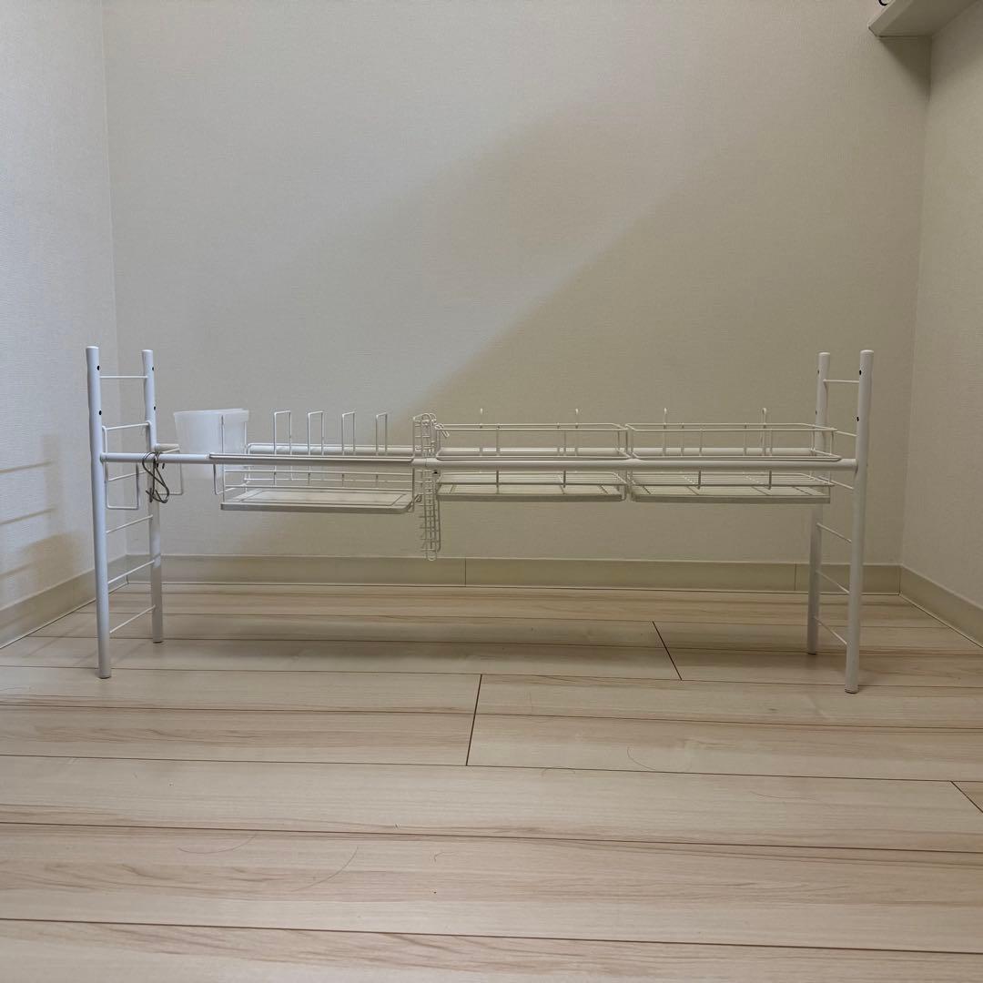 【美品】シンク上 水切りラック 珪藻土吸水トレー 燕三条