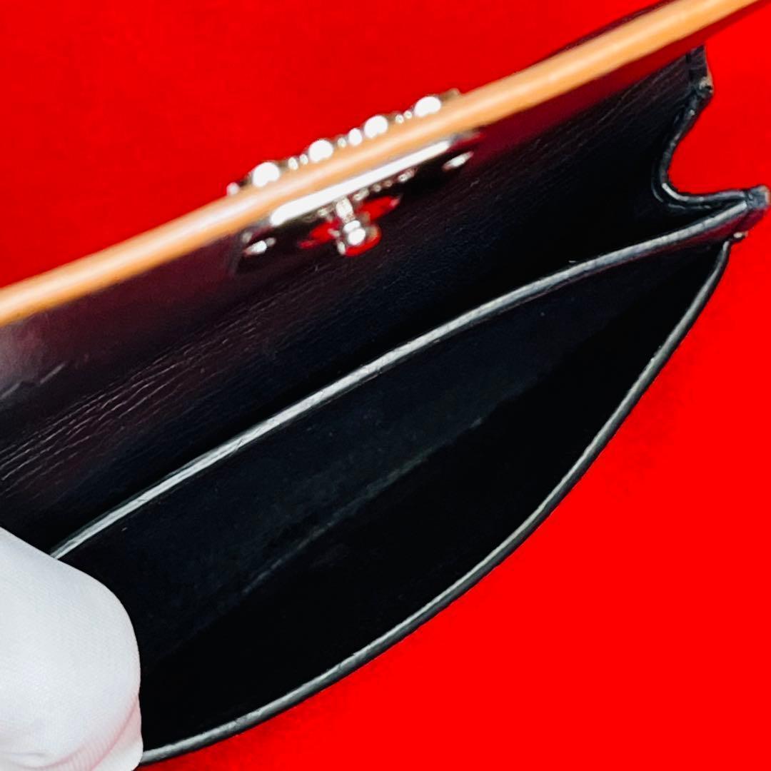 【美品】LOEWE ロエベ トライフォールド アナグラム ビジネスカードホルダー