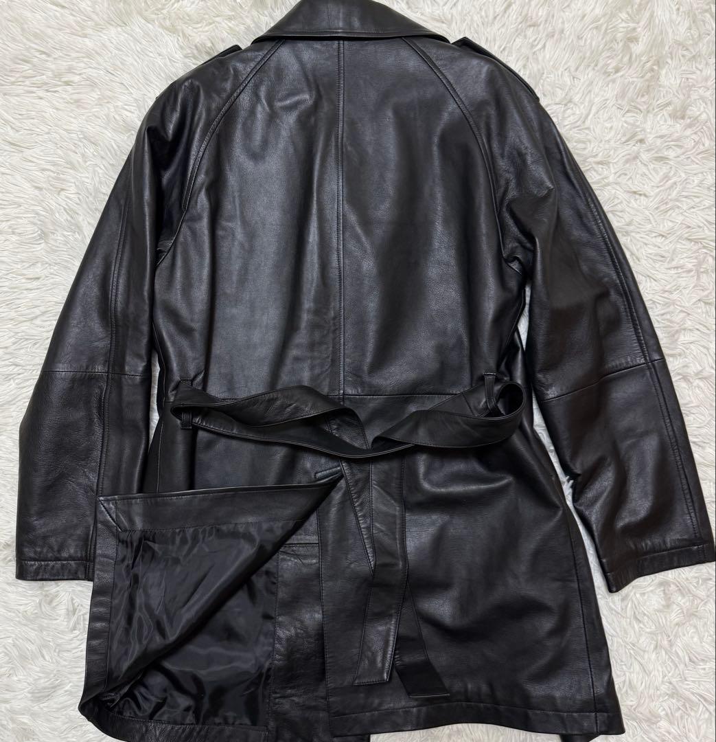 FREEDOM ラムレザー　トレンチコート　Size L 羊革