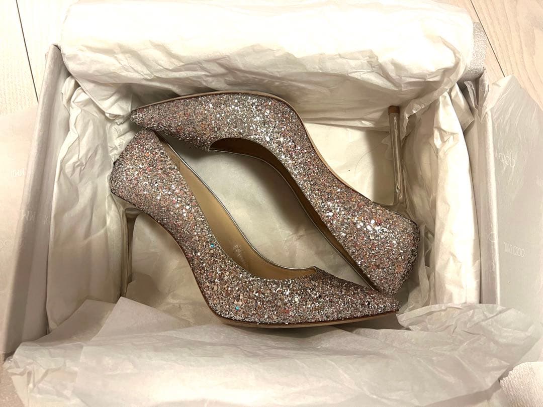 M*i様 ジミーチュウ JIMMYCHOO グリッターパンプス　ヒール8cm 3
