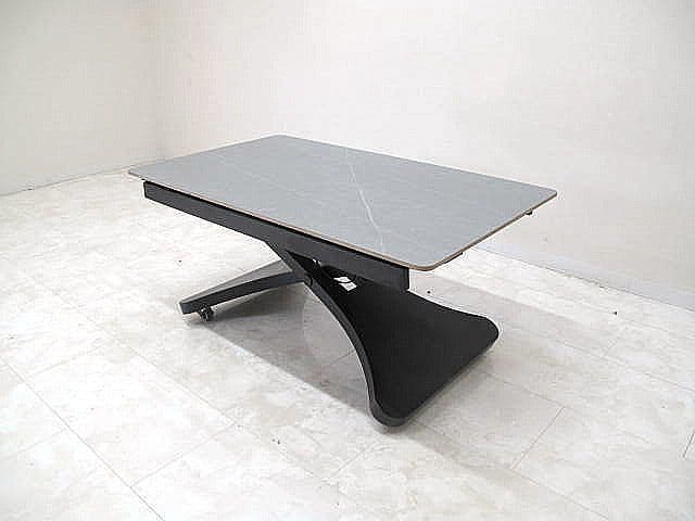 【展示品】セラミック天板昇降テーブル リフティングテーブル ダイニングテーブル