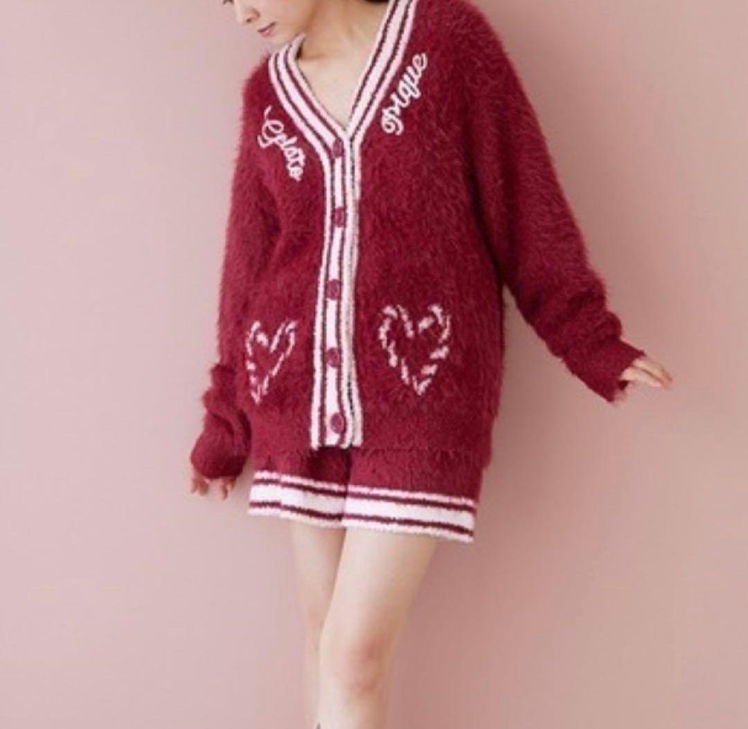 ジェラートピケフェザーカーディガン&ショートパンツセット ホリデーコレクション