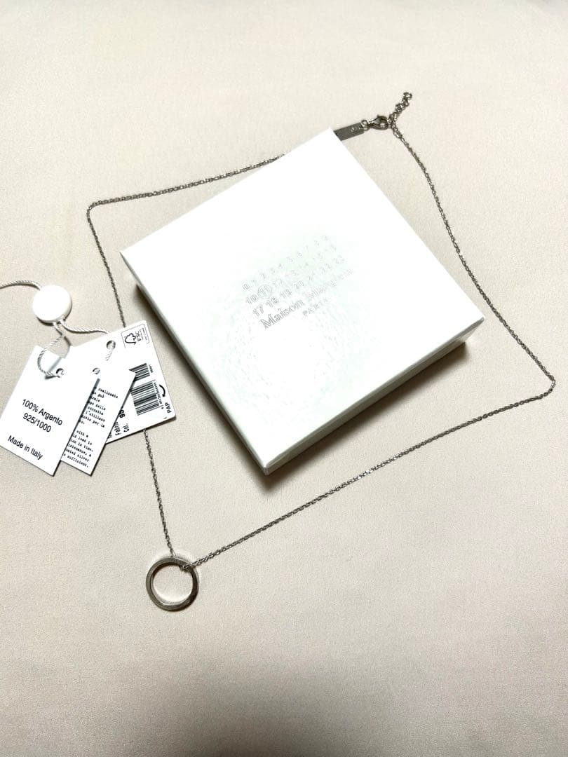匿名配送新品 Maison Margiela ロゴペンダントリング ネックレス