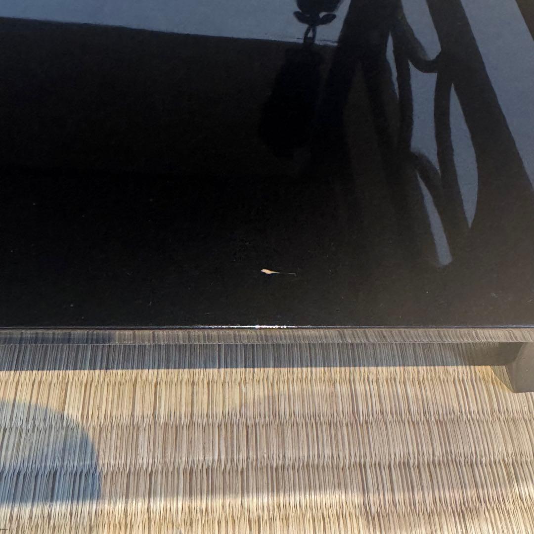 塗師 喜斎 作 蝋色 冠卓 房飾 共箱 木製漆器 花台 二段