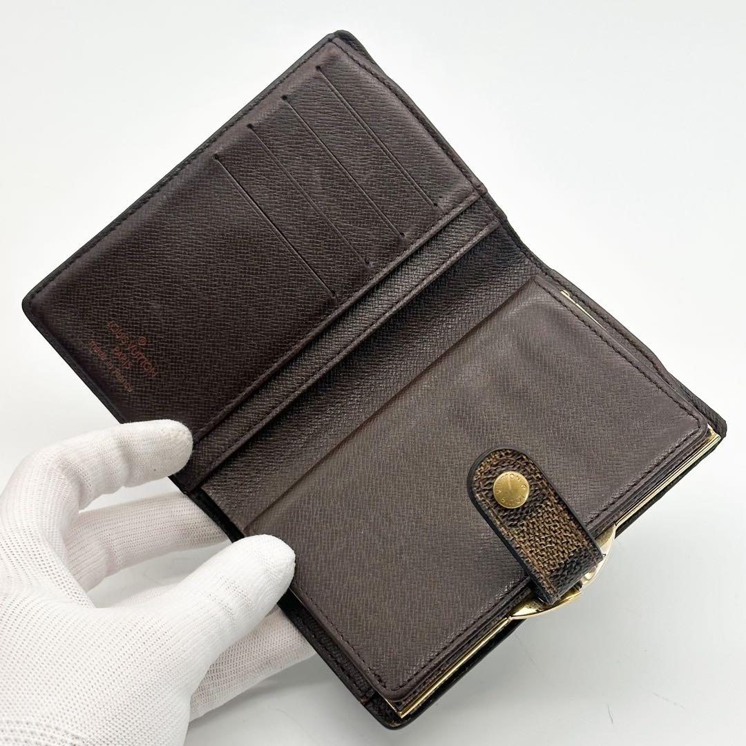 ルイヴィトン ポルトフォイユ ヴィエノワ ダミエ がま口 二つ折り コンパクト