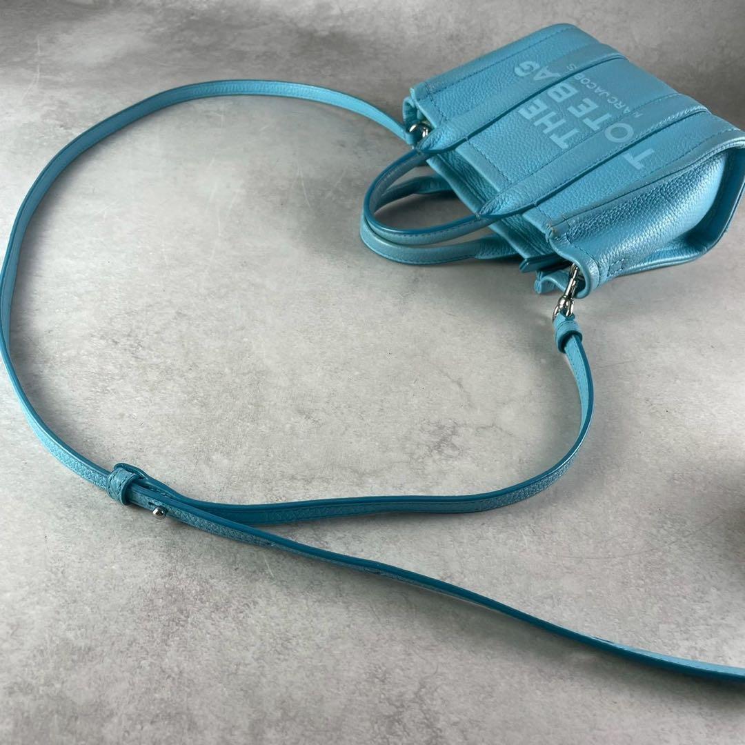 ✨稀少✨美品✨マークジェイコブス　ザ トートバッグ　ミニ　2way レザー　青