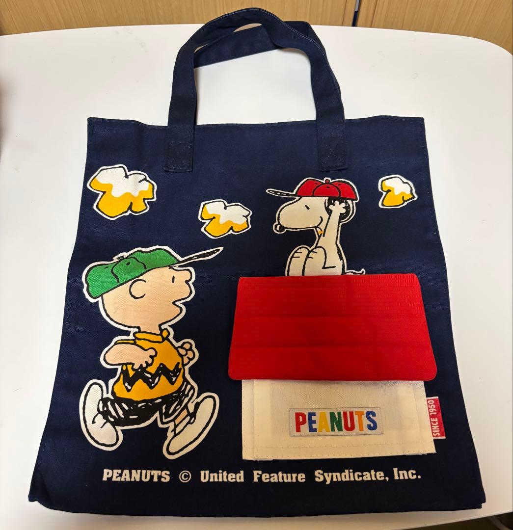 ファミリア トートバッグ スヌーピー peanuts レッスンバッグ