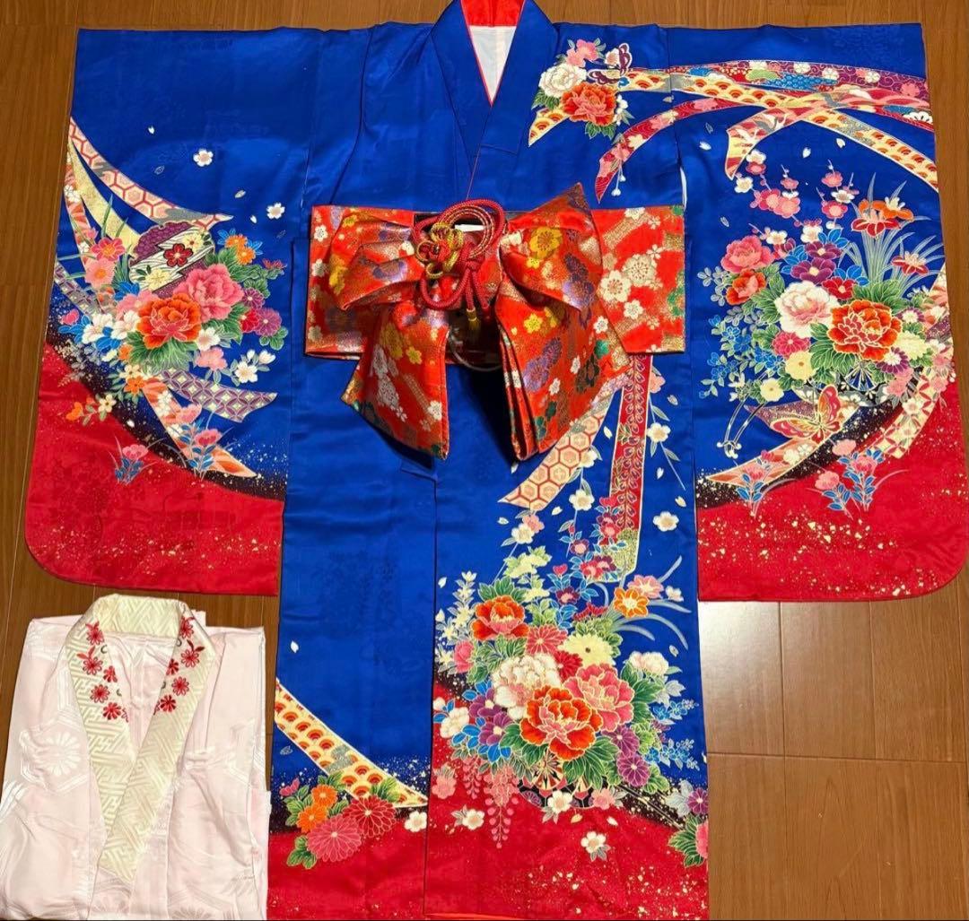 七五三★四つ身着物 祝い着フルセット★おまけで四つ身着物もうI枚付き