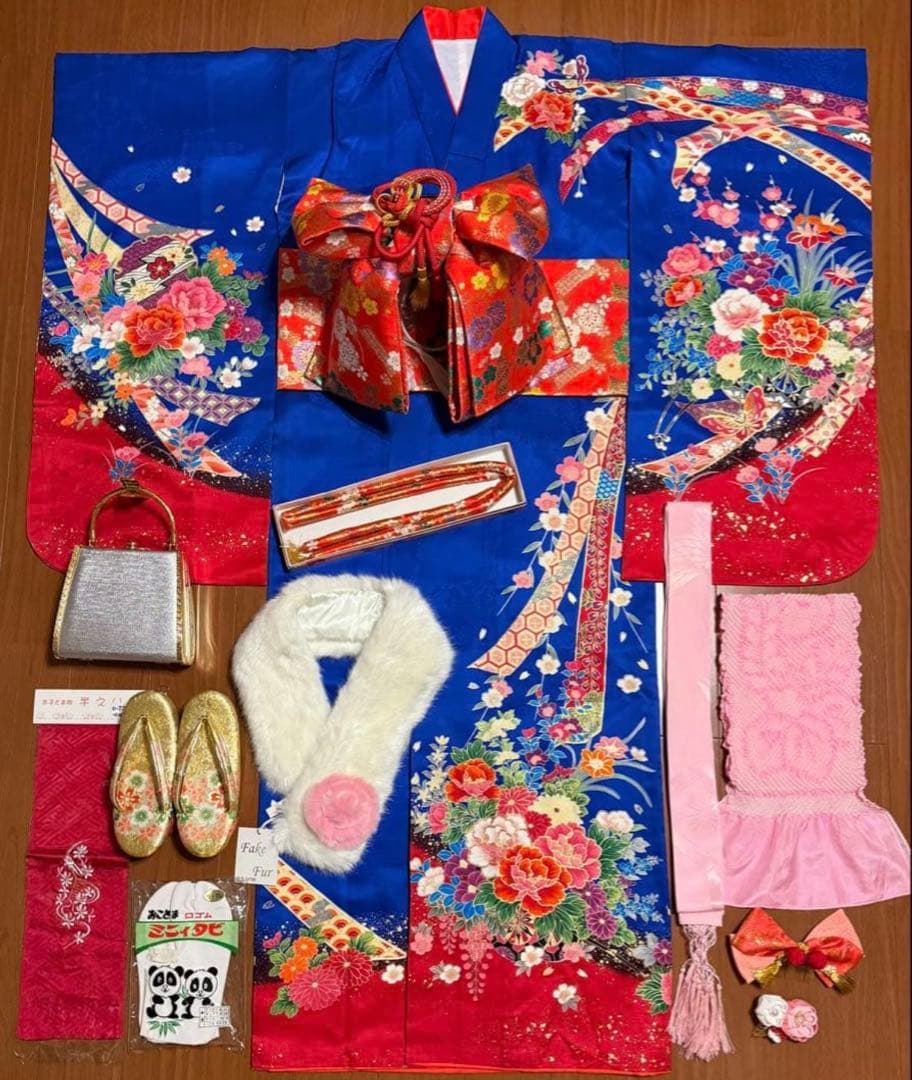 七五三★四つ身着物 祝い着フルセット★おまけで四つ身着物もうI枚付き