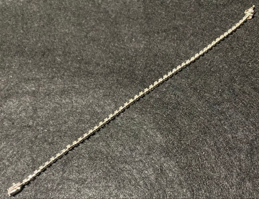 K18WG ダイヤモンド テニスブレスレット 1.00ct 金 ゴールド