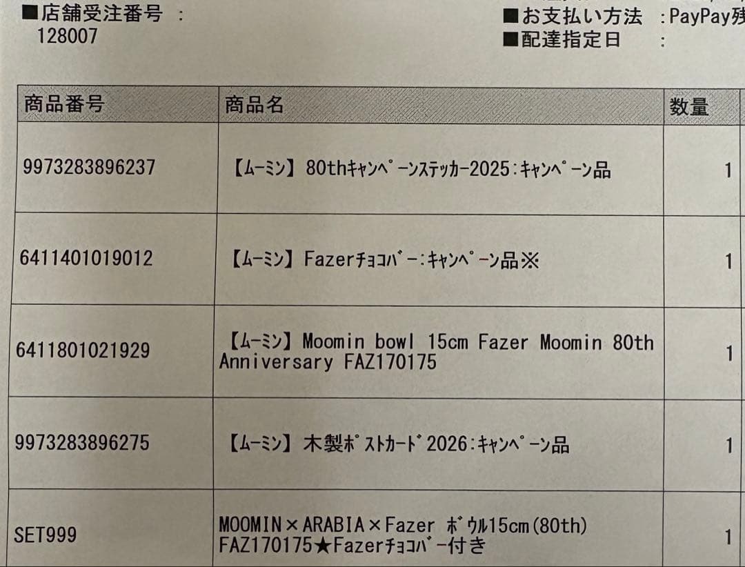 アラビア ムーミン 生誕80周年記念 ボウル＆ファッツェル チョコレート セット
