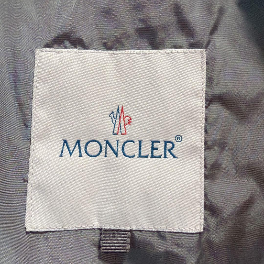 MONCLER モンクレール ダウンジャケット ワッペン フリル グレー フード