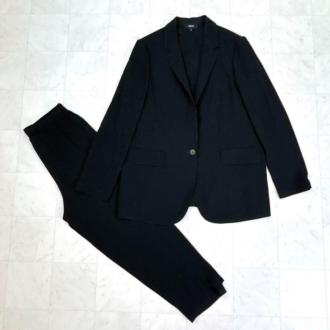m様 極美品★ Theory セオリー パンツスーツ セットアップ 黒 ドレープ