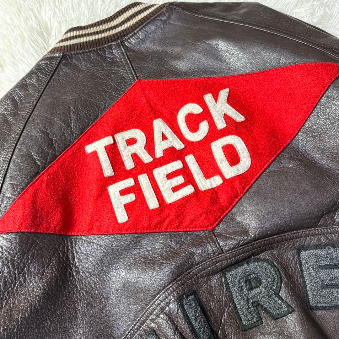 90s✨AVIREX アーチロゴ バーシティ オールレザージャケット M 短丈