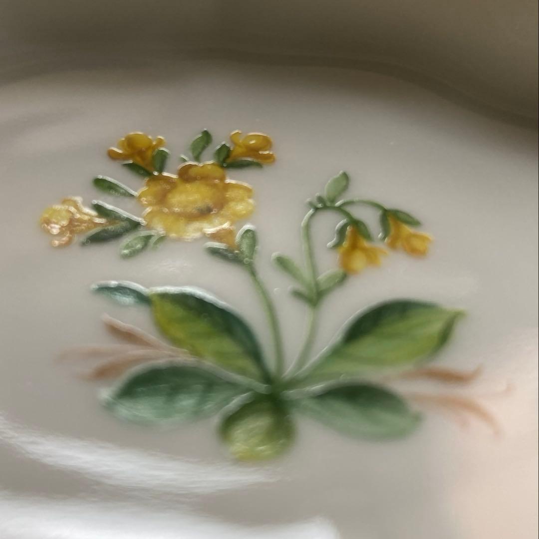 AUGARTEN アウガルテン フラワー 絵変り 金彩 プレート 4枚セット