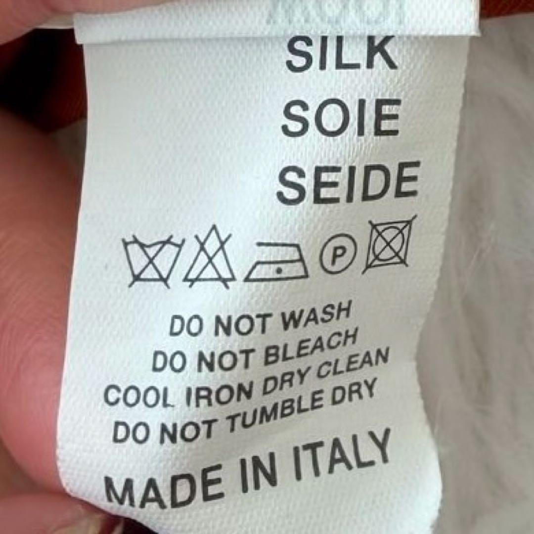 ETRO ミラノ　スカーフ柄　ウールトップス　シルク　長袖　重ね襟