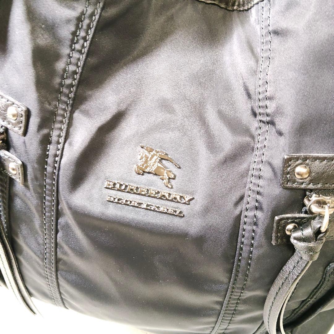 美品 BURBERRY BLUE LABEL トートバッグ メタルロゴ