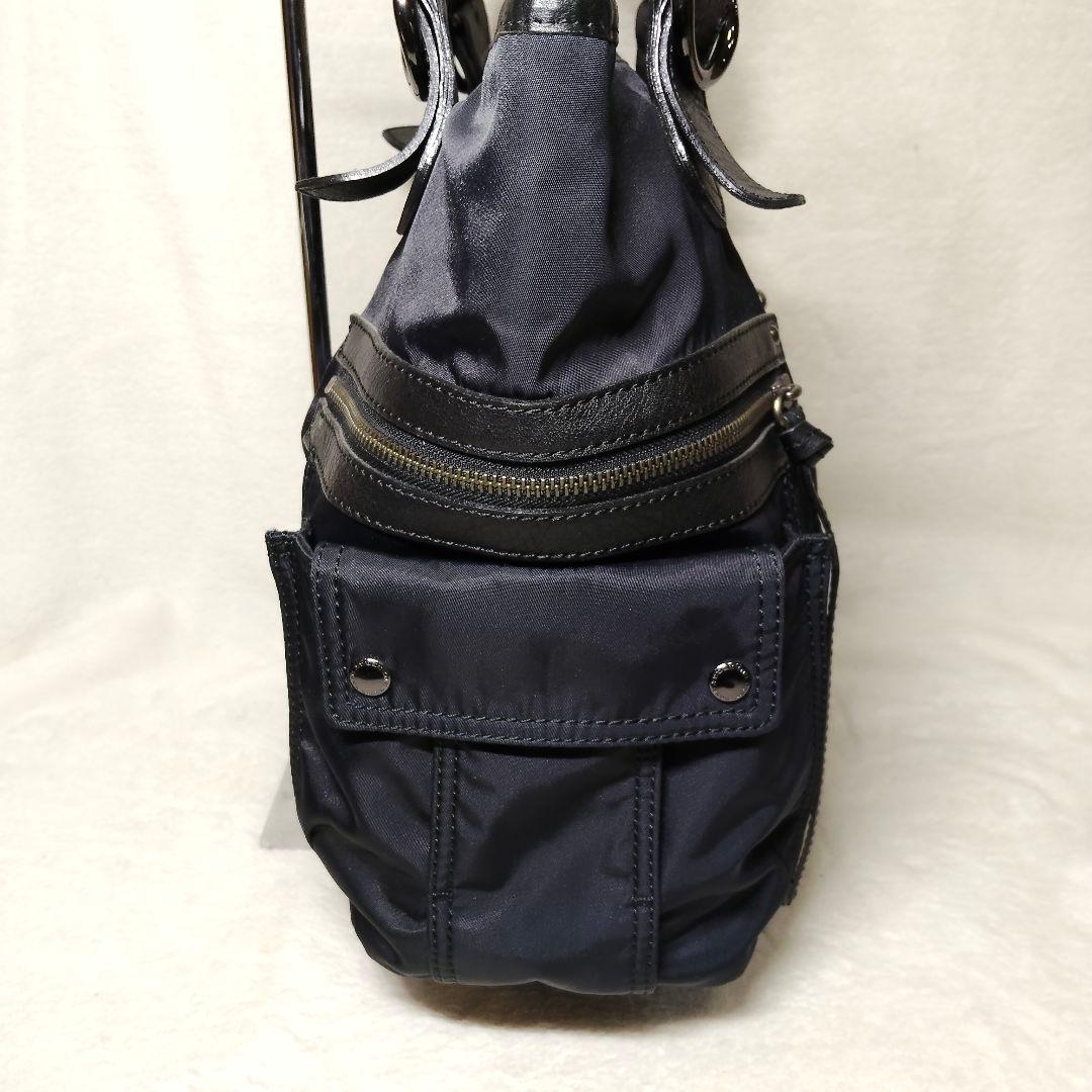 美品 BURBERRY BLUE LABEL トートバッグ メタルロゴ