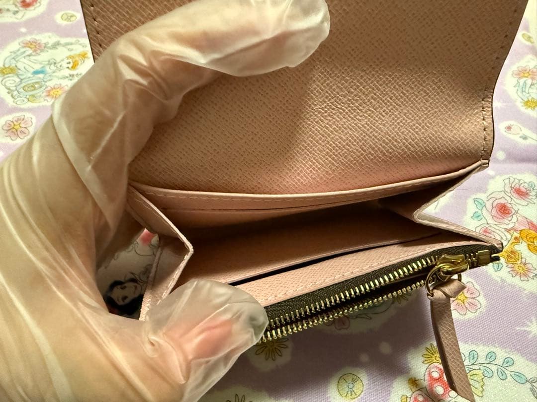 ルイヴィトン ポルトモネロザリ ピンク※イニシャル刻印あり