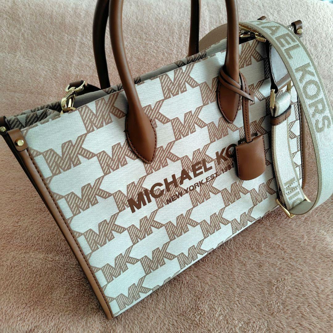 【MICHAEL KORS】美品☆2wayショルダートートバッグロゴチャーム付き