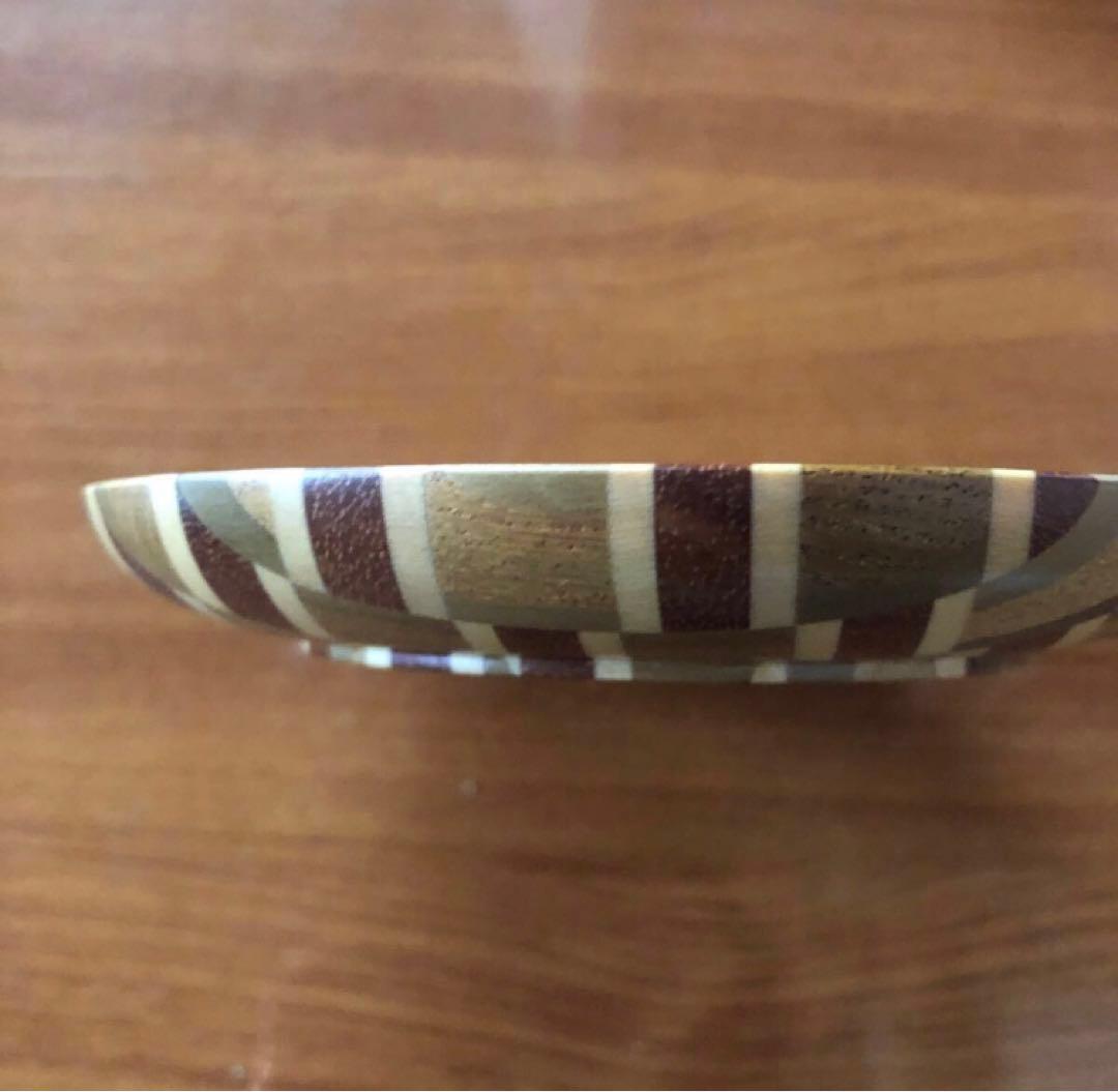 寄木細工 箱根細工 小皿 ナッツ皿 無垢 菓子皿 茶托 コースター 銘々皿