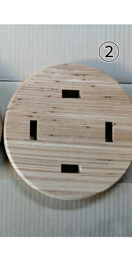 栗材スツール　高さ43cm(ピンホールあり)　丸椅子　stool