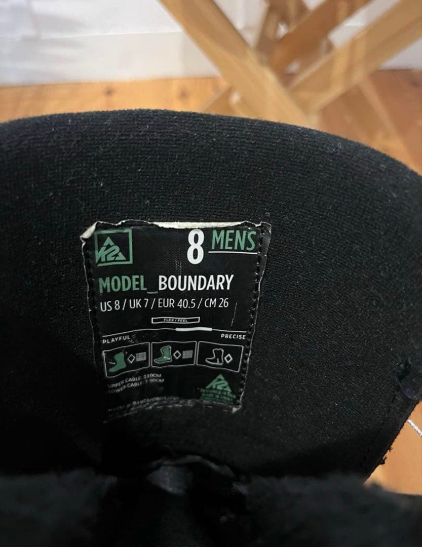 K2 BOUNDARY 26センチ　ブーツ　グラトリ　ダブルボア　BOA