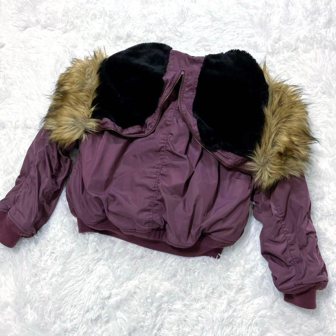 MOUSSY N-2B　ボンバージャケット　パープル　archive ファー
