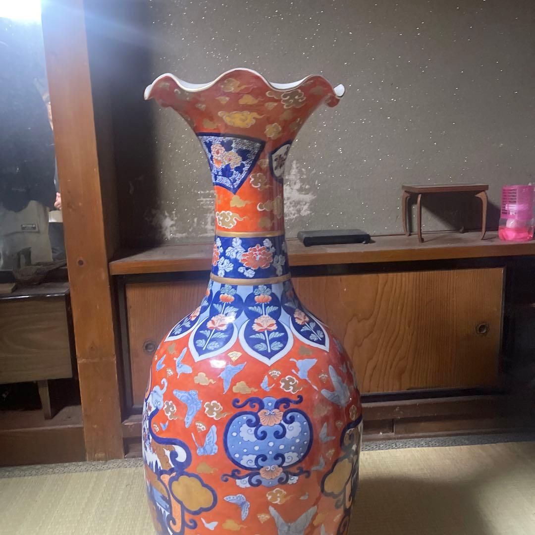 伝統的な日本の陶器花瓶　大型花瓶