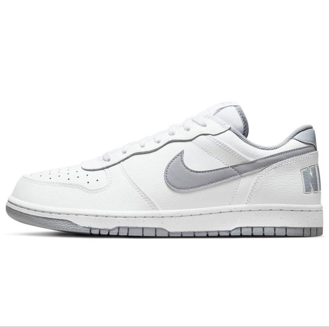 ［ナイキ】ビッグローNIKE BIGLOWホワイト/グレー [26.5￼ cm]
