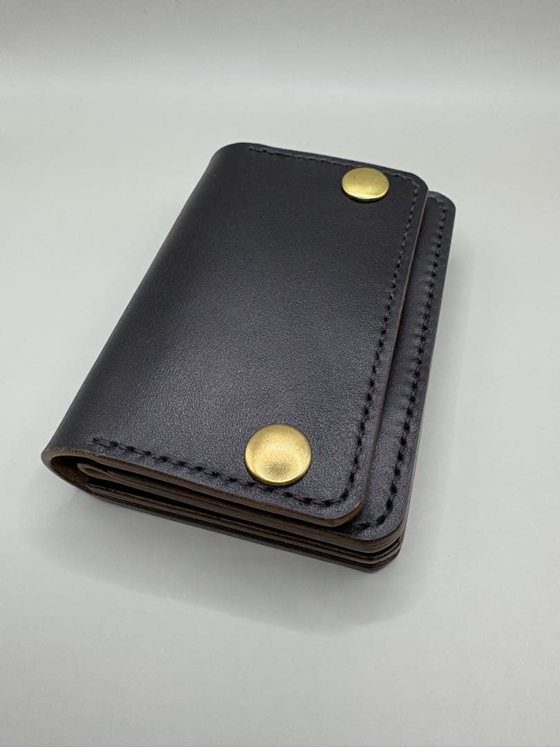 ショートトラッカーウォレット　ホースバット (MARYAM社)茶芯ブラック②