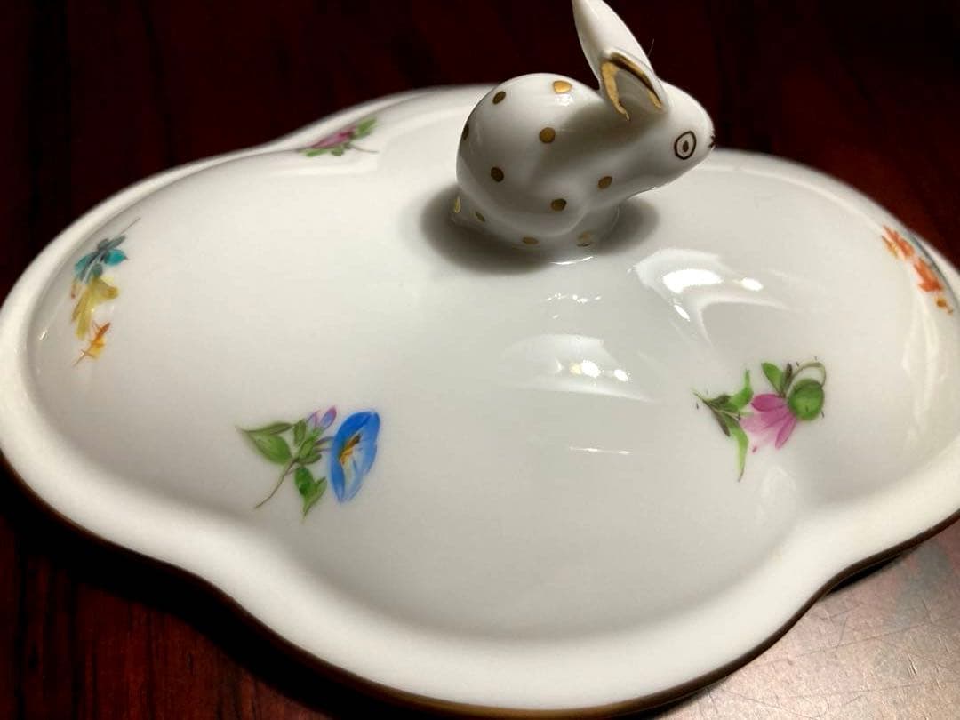 ヘレンド　うさぎボンボン入れ