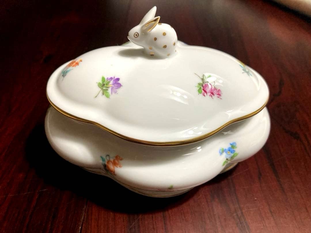 ヘレンド　うさぎボンボン入れ