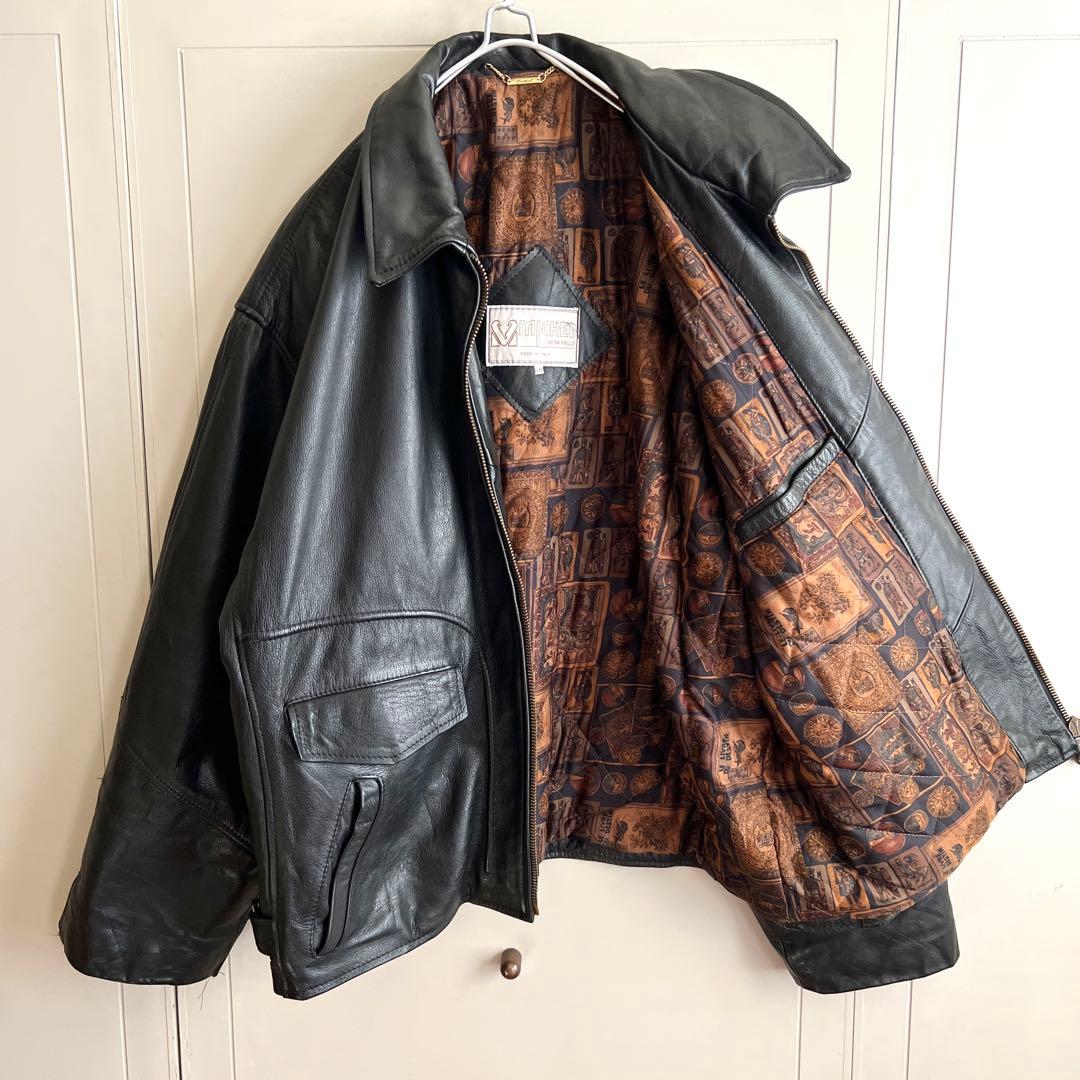 おっとこどっこさー様 90s Euro Vintage ビッグ レザージャケット