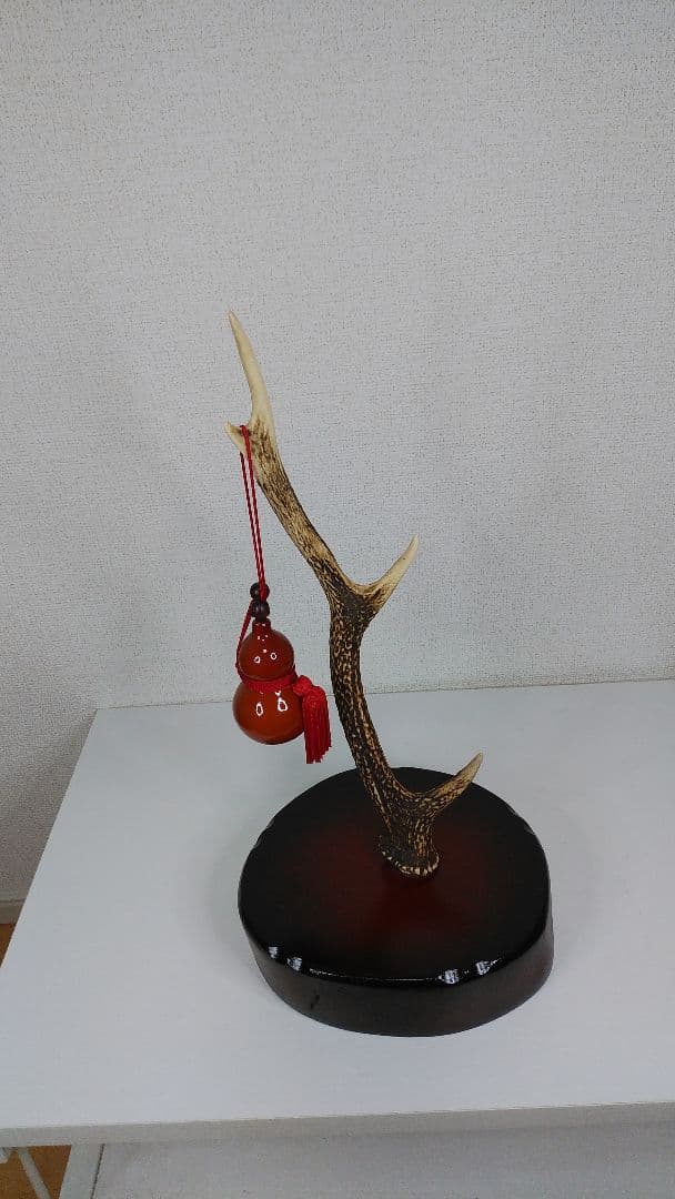 鹿の片角　ひょうたん付き