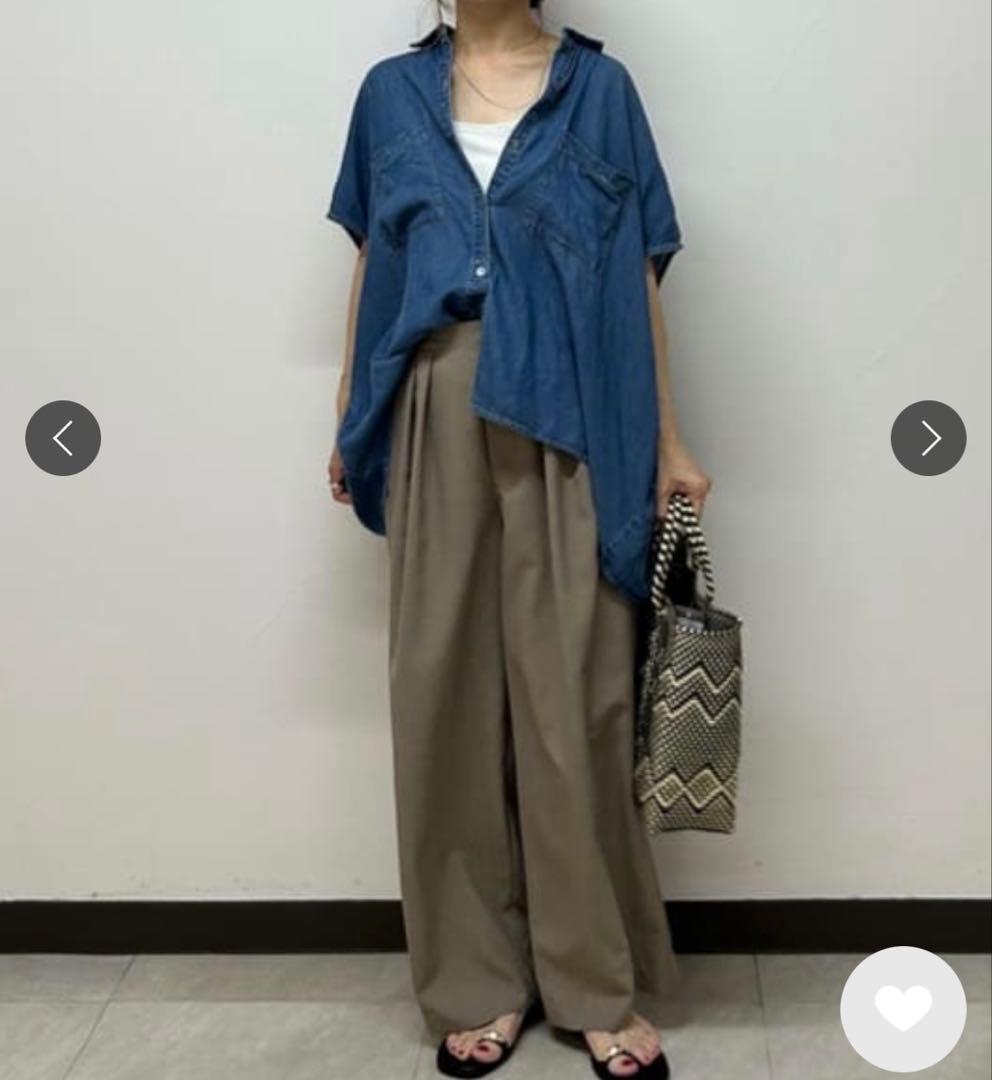 DOUX ARCHIVES ソフトデニムフレンチシャツ　BLUE