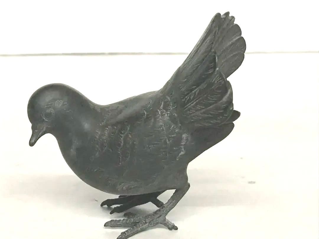 銅製:夫婦鳩置物