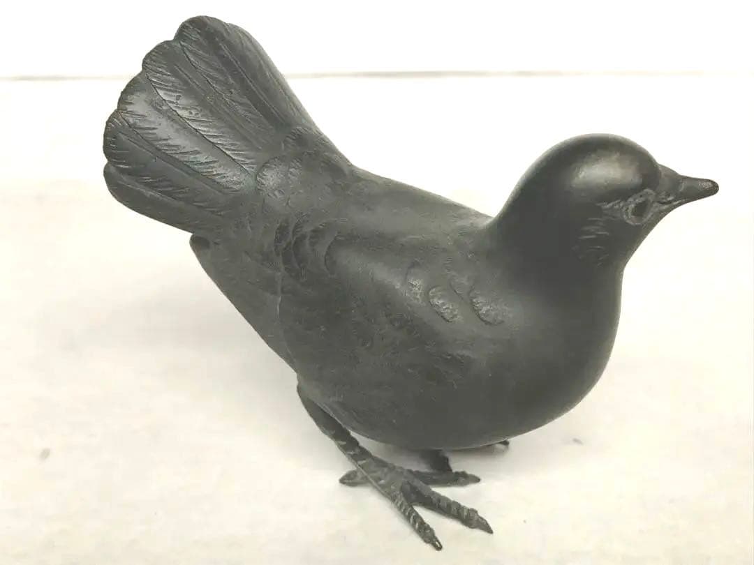 銅製:夫婦鳩置物