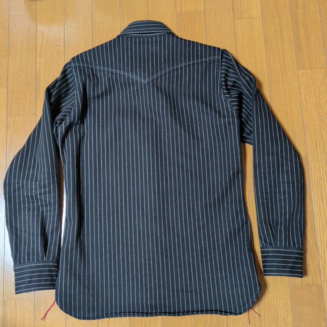 アイアンハート 12OZ ブラックウォバッシュ ウエスタンシャツ　XS