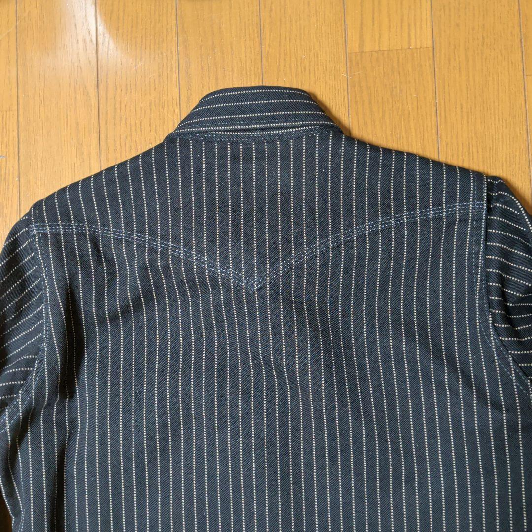 アイアンハート 12OZ ブラックウォバッシュ ウエスタンシャツ　XS
