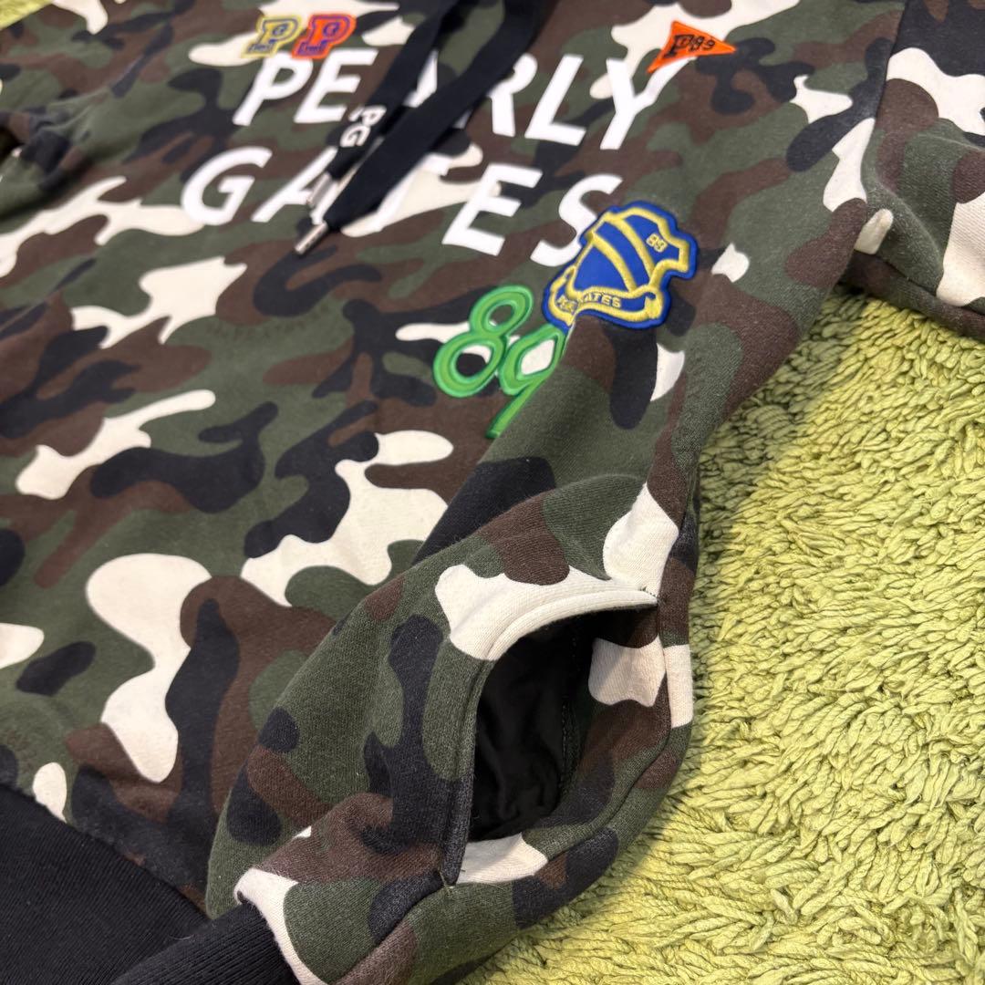 パーリーゲイツ PEARLYGATES パーカー 迷彩 カモフラ ワッペン 1