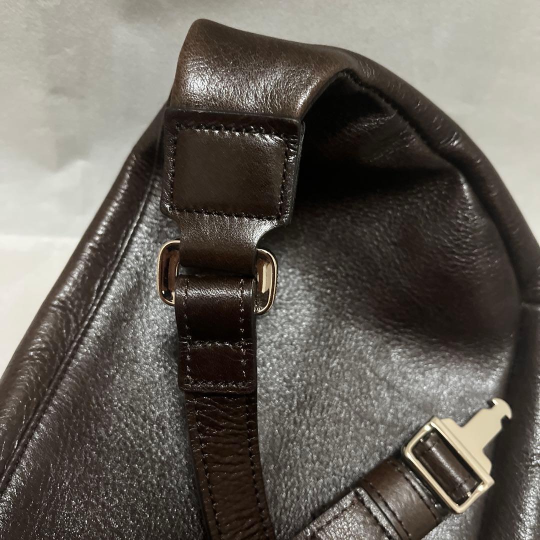 極美品 aniary レザーバッグ ウエストバッグ ショルダー ボディバッグ