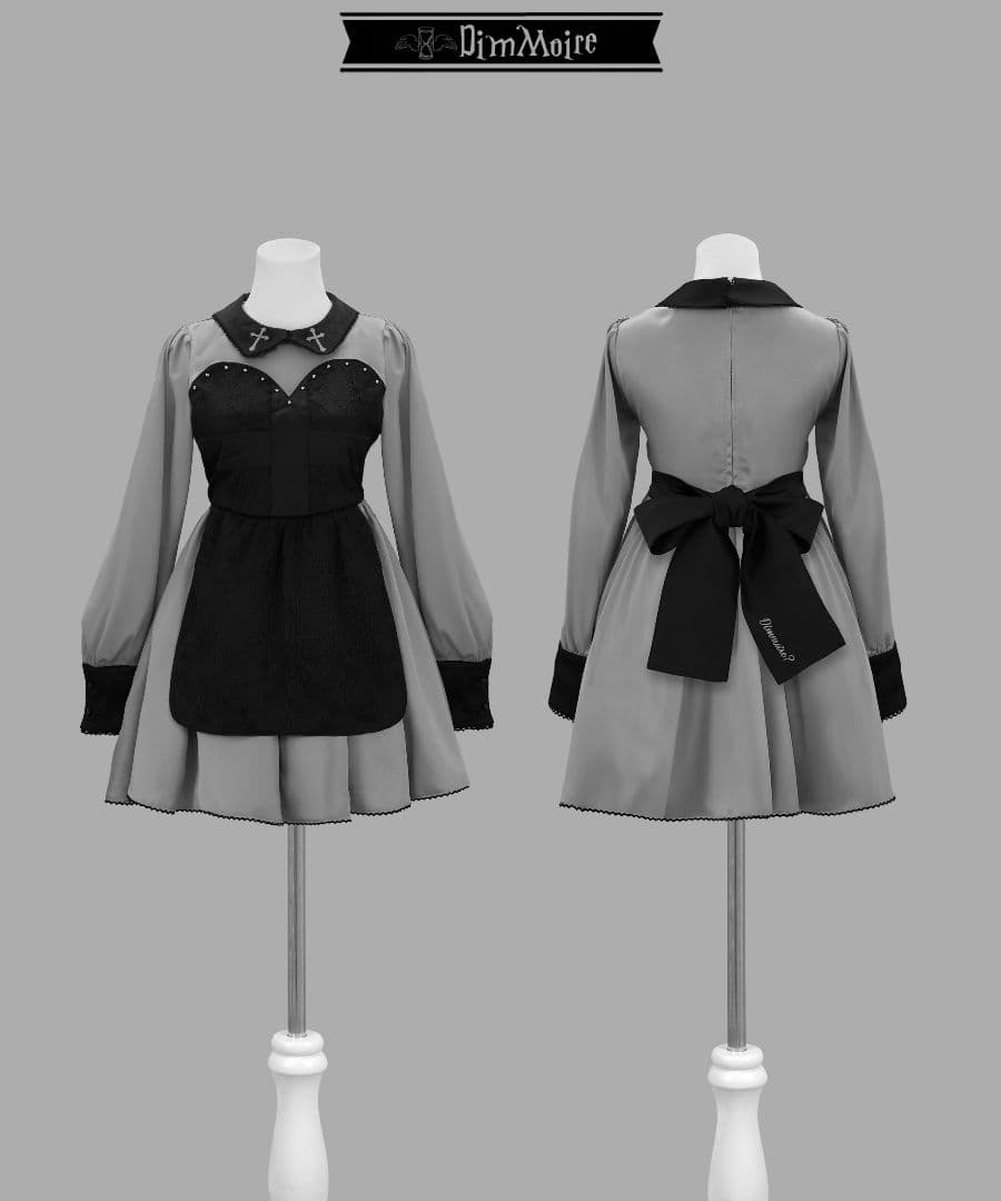 DimMoire ゴーストメイド十字ドレス　グレー