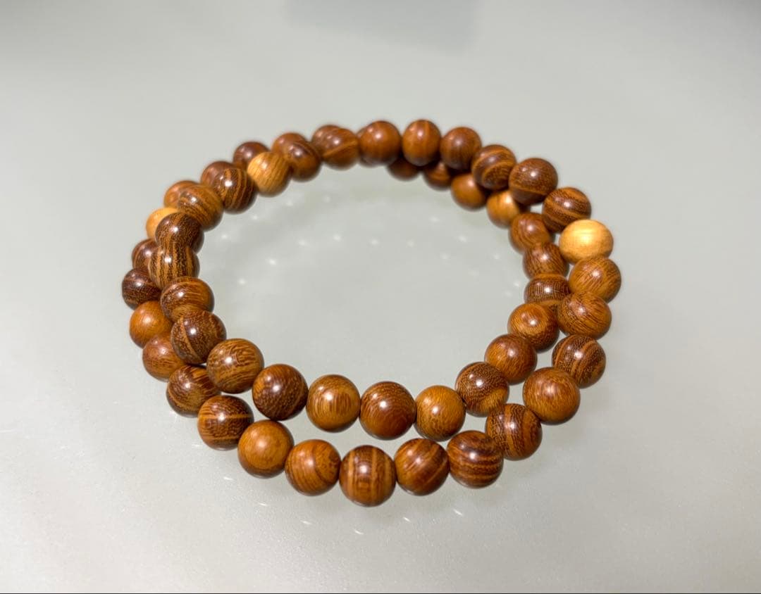 希少木 金絹楠五十四玉ブレスレット