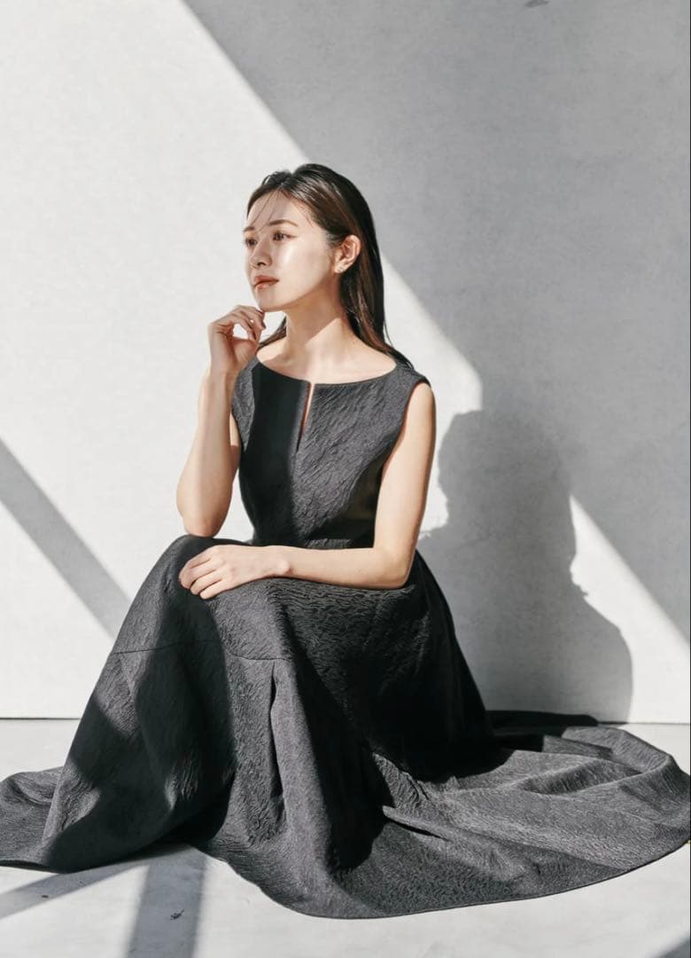 ワンピース L'AUBE BLANC Keyneck Jacquard Dress