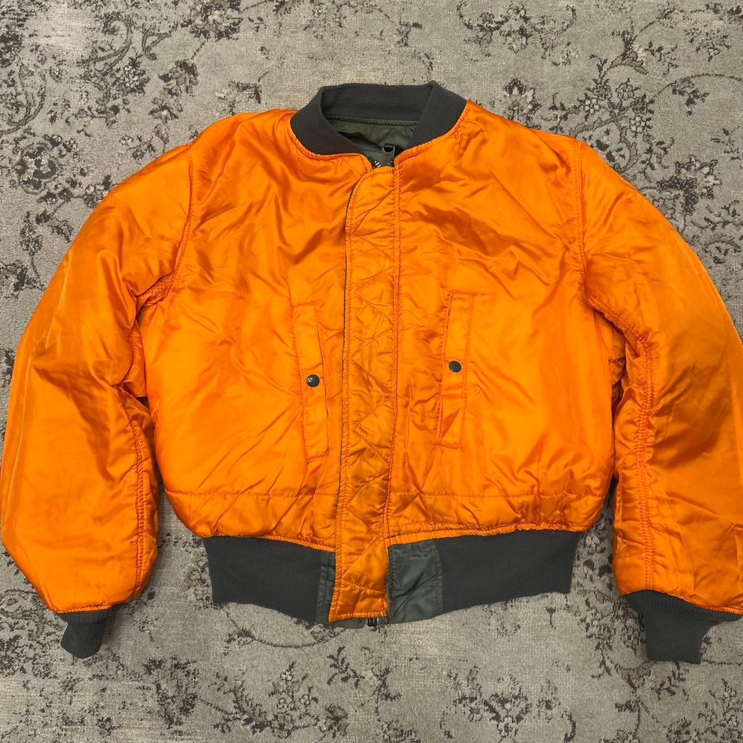 ALPHA 90s USA 黒タグ　MA-1 ミリタリージャケットL