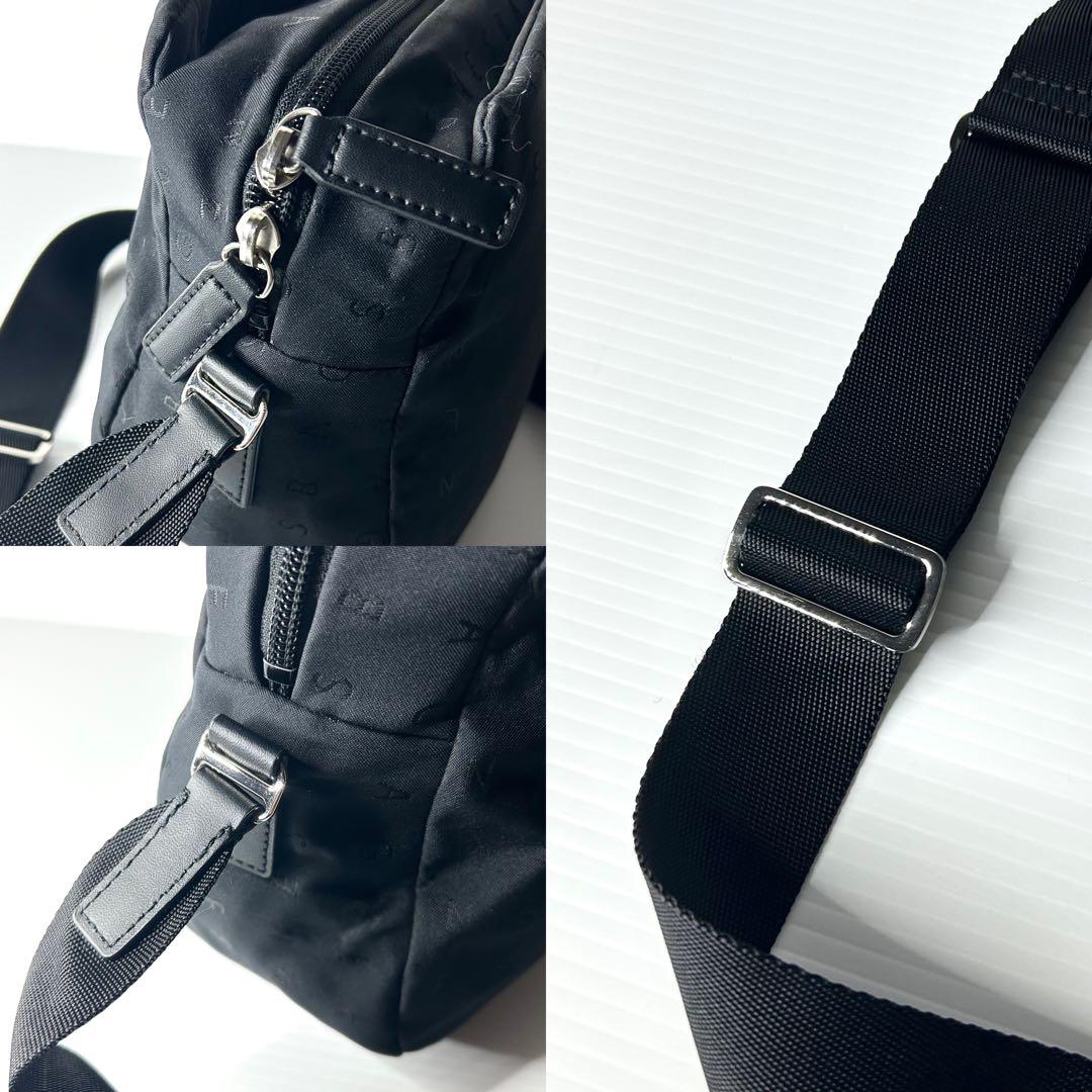 大人気 美品☆agnes b VOYAGE ショルダー マザーズバッグ 文字ロゴ