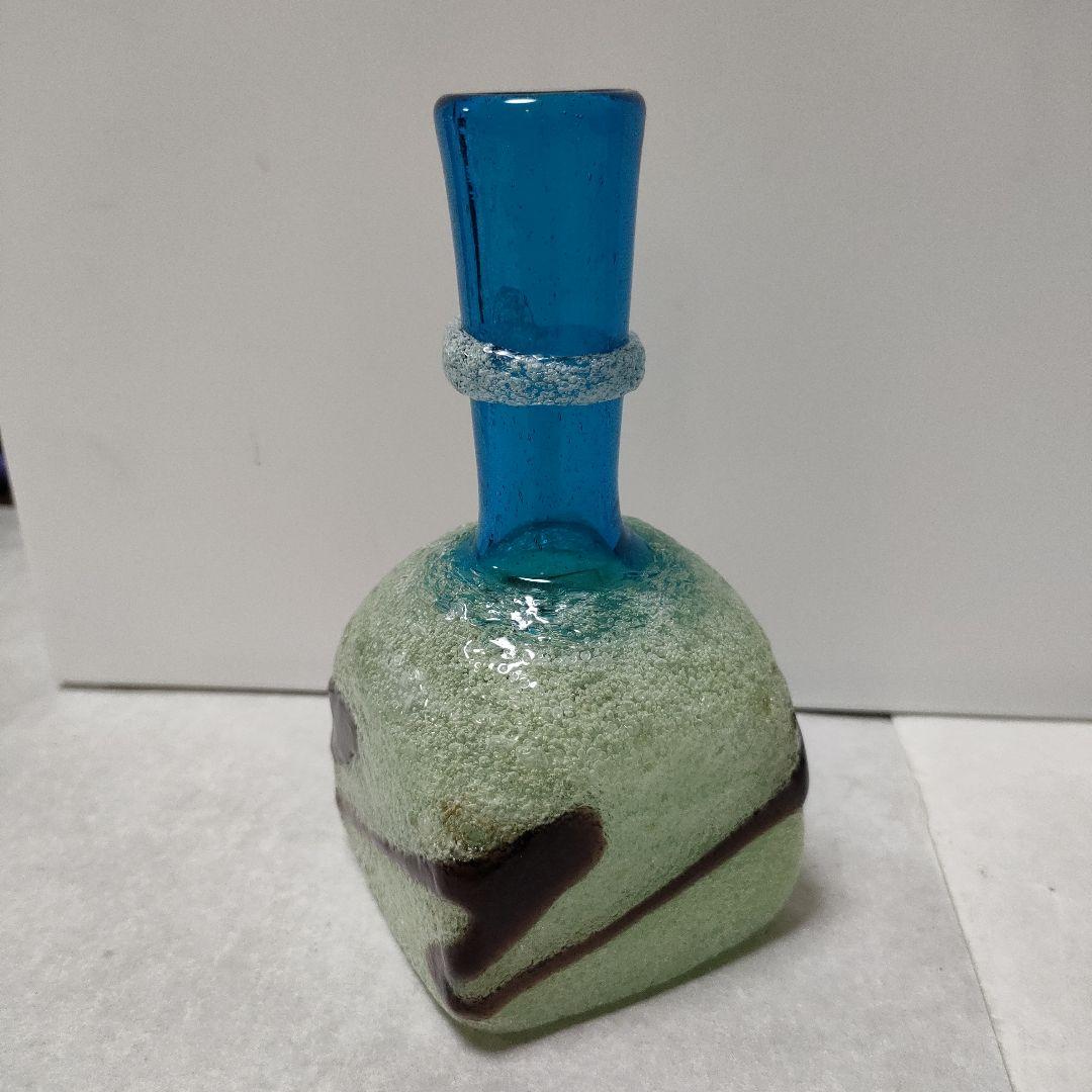 希少　名工　琉球ガラス　稲嶺盛吉さん　作品　一点物　フラワーベースにも